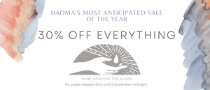 Haoma Black Friday Organic Skincare Sale